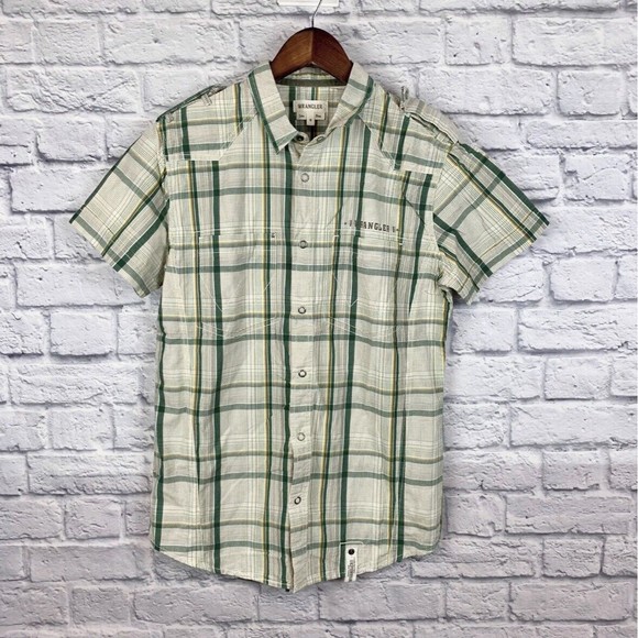 Wrangler American Cowboy Western Pearl Snap Multicolor Short Sleeve Plaid Medium - Picture 2 of 7